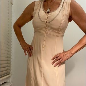 THEORY Silk Beaded Size 6 Midi Dress New With Tags